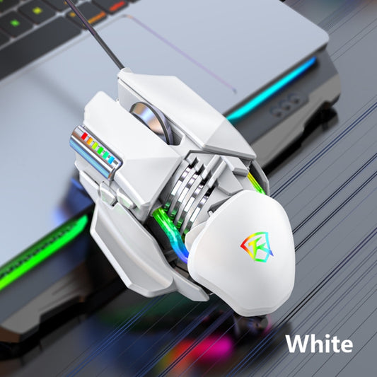 Y-FRUITFUL P3 6 Keys RGB Lighting Adjustable Wired Mouse(White) by buy2fix