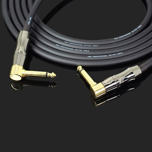 KGR Guitar Cable Keyboard Drum Audio Cable, Specification: 6m(Double Elbow Jack) by KGR
