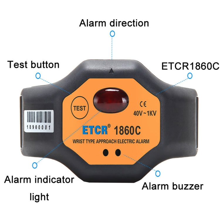 ETCR Non-contact High Voltage Alarm Ellectrician Test Pen, Model: ETCR1860C For Wrist - Current & Voltage Tester by ETCR | Online Shopping UK | buy2fix