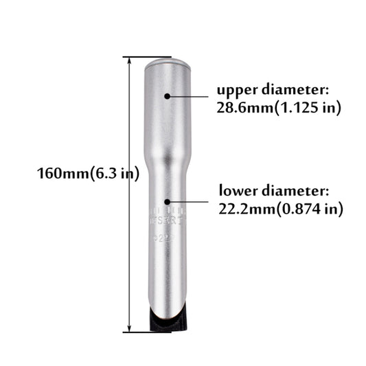 FMFXTR Road Bike Front Fork Stem Modified Height Increaser Handlebar Core Riser( 22.2mm Silver) by FMFXTR