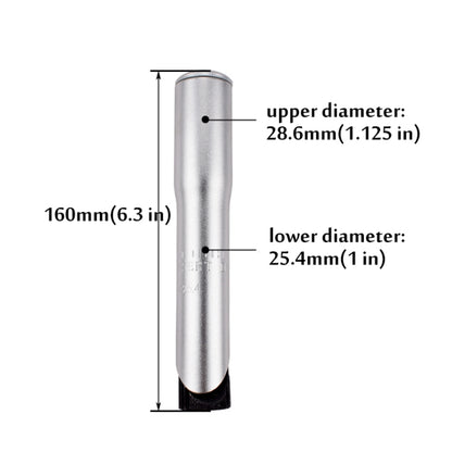 FMFXTR Road Bike Front Fork Stem Modified Height Increaser Handlebar Core Riser(25.4mm Silver) - Outdoor & Sports by FMFXTR | Online Shopping UK | buy2fix