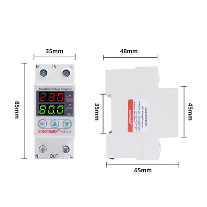 SINOTIMER SVP-916 Adjustable Self-resetting Over-voltage Under-voltage Protector, Current: 40A - Consumer Electronics by SINOTIMER | Online Shopping UK | buy2fix