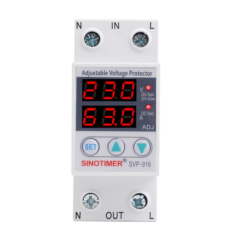 SINOTIMER SVP-916 Adjustable Self-resetting Over-voltage Under-voltage Protector, Current: 63A - Consumer Electronics by SINOTIMER | Online Shopping UK | buy2fix