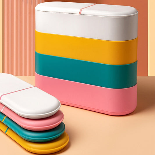 Household Battery Storage Box Data Cable Charger Storage Organizer Box, Color: Blue Single Layer by buy2fix