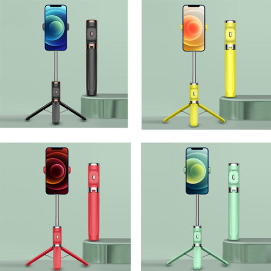 Integrated Reinforcement Keel Live Desktop Bluetooth Mobile Selfie Stick(Lemon Yellow) by buy2fix