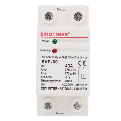 SINOTIMER Single-Phase Self-Duplex Intelligent Over-Pressure Protector(SVP-60) - Consumer Electronics by SINOTIMER | Online Shopping UK | buy2fix