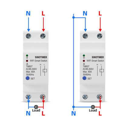 SINOTIMER TM607 Intelligent Wifi Timer Mobile App Home Rail Remote Control Time Switch 80A 85-300V - Consumer Electronics by SINOTIMER | Online Shopping UK | buy2fix