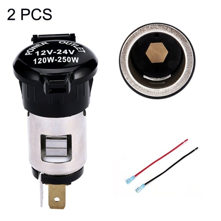 2 PCS Car Modified Cigarette Lighter Car Charging Power Socket No Cigarette Type (with 15cm Line) - In Car by buy2fix | Online Shopping UK | buy2fix