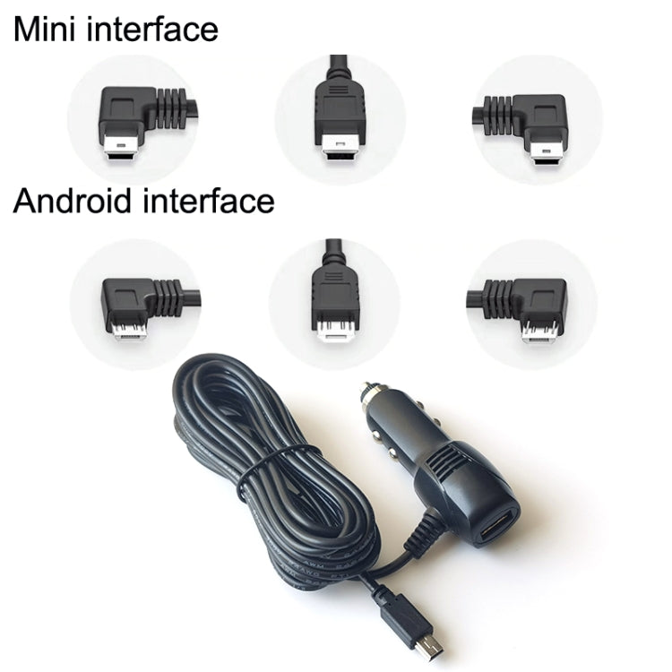 2 PCS Car Charger Fast Charging Driving Recorder Supply Line, Style: 1.5A+2.4A(Android Left Bend) - In Car by buy2fix | Online Shopping UK | buy2fix