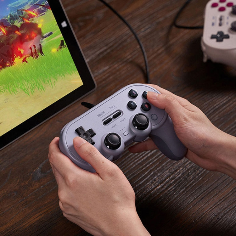 8Bitdo Pro 2 Wired Gamepad For Switch(White) - Gamepads by 8Bitdo | Online Shopping UK | buy2fix