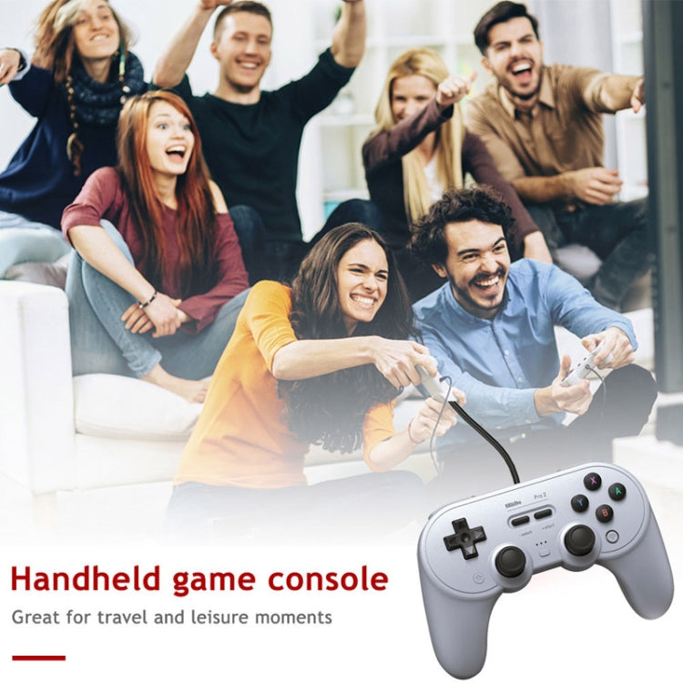 8Bitdo Pro 2 Wired Gamepad For Switch(Gray) - Gamepads by 8Bitdo | Online Shopping UK | buy2fix