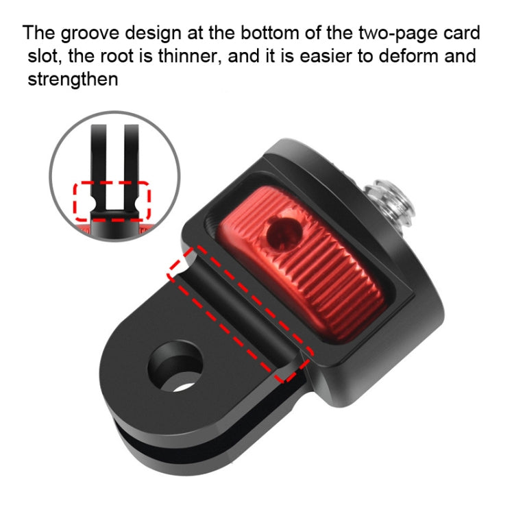 1/4 Inch Screw Converter Tripod Adapter for Sport Camera(Red Black) - DJI & GoPro Accessories by null | Online Shopping UK | buy2fix