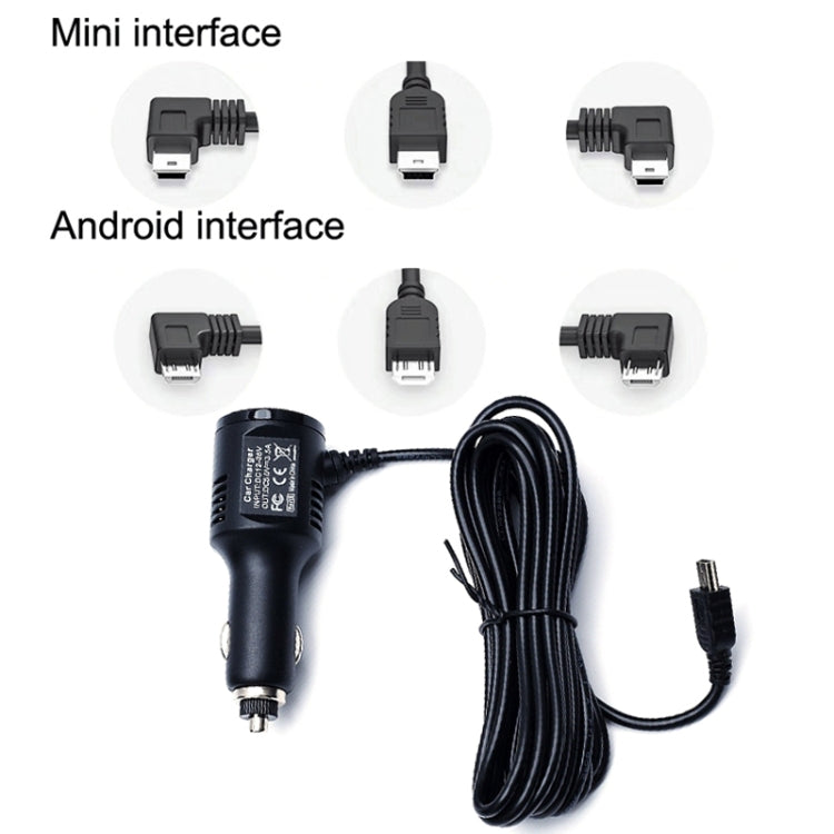 2PCS JY-032 USB Digital Display Fast Charge Car Charger, Style: 3.5A + QC3.0(Mini Straight Head) - In Car by buy2fix | Online Shopping UK | buy2fix