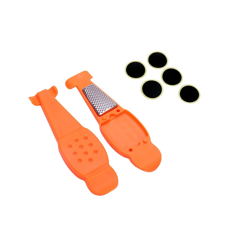 Multifunctional Bicycle Tire Changing Tool, Color: Orange+5 Tire Patches - Outdoor & Sports by buy2fix | Online Shopping UK | buy2fix