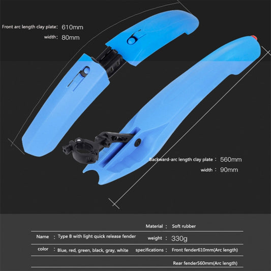 2632 Bicycle Quick Release Mudguards, Style: Widened (Red) by buy2fix