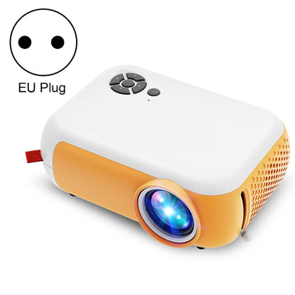 A10 480x360 Pixel Projector Support 1080P Projector ,Style: Basic Model  White Yellow (EU Plug) - Consumer Electronics by null | Online Shopping UK | buy2fix