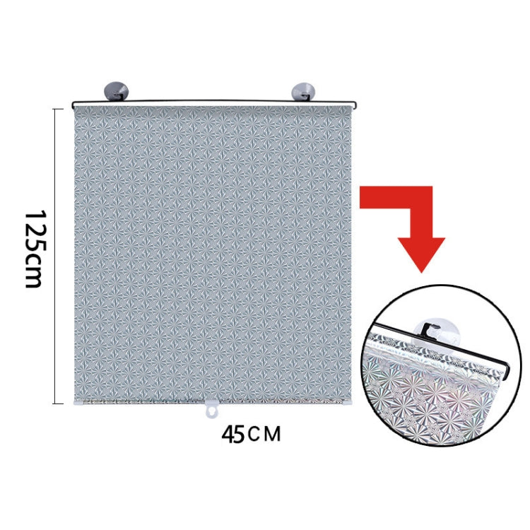 2 PCS Suction Cup Car Shade Curtain Window Telescopic Roller Blind, Size: 45x125cm Silver Lyser - In Car by buy2fix | Online Shopping UK | buy2fix