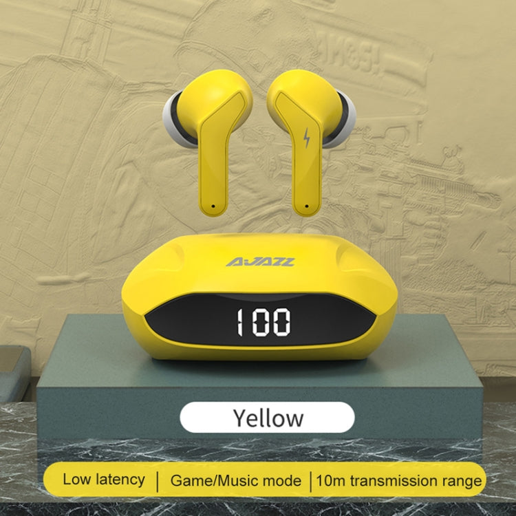 Ajazz  A1 TWS Binaural Stealth Game Noise-cancelling Wireless Bluetooth Earphone(Yellow) - Bluetooth Earphone by Ajazz | Online Shopping UK | buy2fix