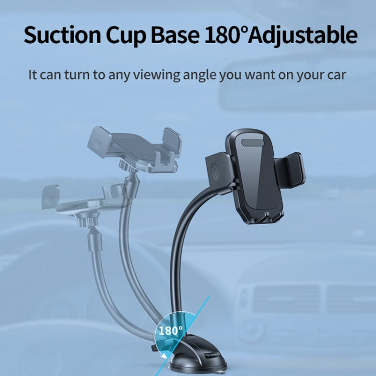 L005L+M013 Car Suction Cup Phone Holder(Carbon Fiber) - In Car by buy2fix | Online Shopping UK | buy2fix