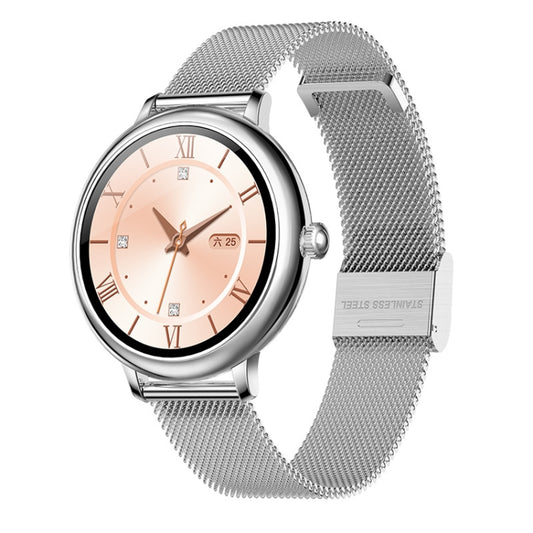 LOANIY CF80 1.08 Inch Heart Rate Monitoring Smart Bluetooth Watch, Color: Silver Steel by LOANIY