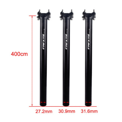 FMFXTR Bicycle Extended Saddle Seat Tube Double Nail Straight Tube, Specification: 31.6mm(Black) - Bicycle Seat Posts by FMFXTR | Online Shopping UK | buy2fix