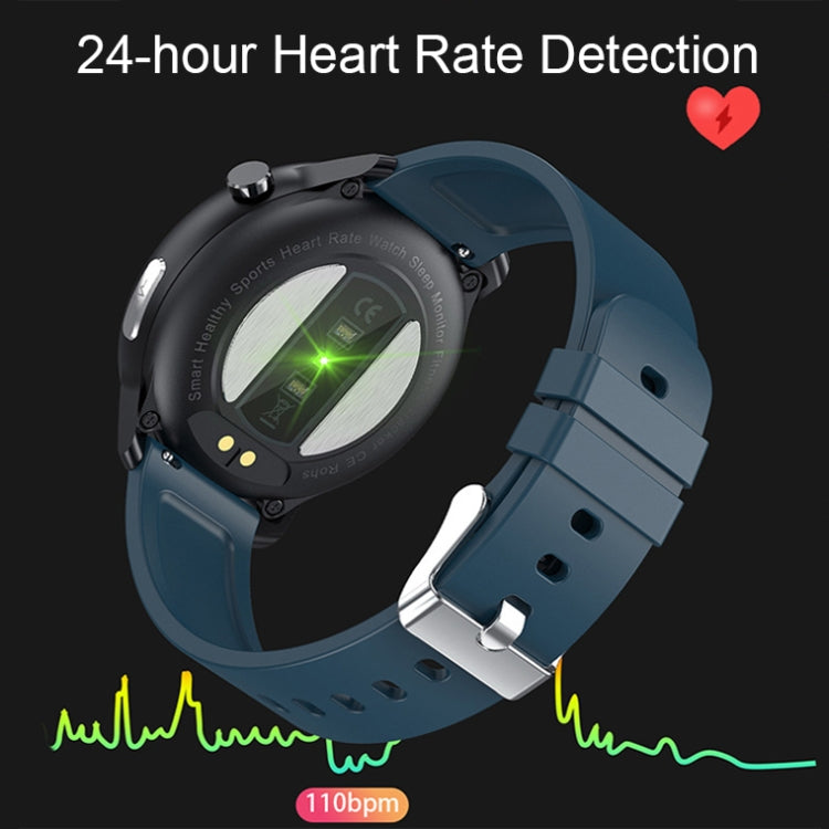 LOANIY E80 1.3 Inch Heart Rate Detection Smart Watch, Color: Black Steel - Smart Wear by LOANIY | Online Shopping UK | buy2fix