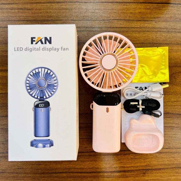 USB Handheld Digital Display Folding Aromatherapy Fan, Battery Capacity: 3000mAh(N15 Dark Green) - Consumer Electronics by buy2fix | Online Shopping UK | buy2fix