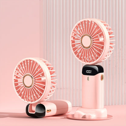 USB Handheld Digital Display Folding Aromatherapy Fan, Battery Capacity: 4000mAh(N15 Pink) - Consumer Electronics by buy2fix | Online Shopping UK | buy2fix