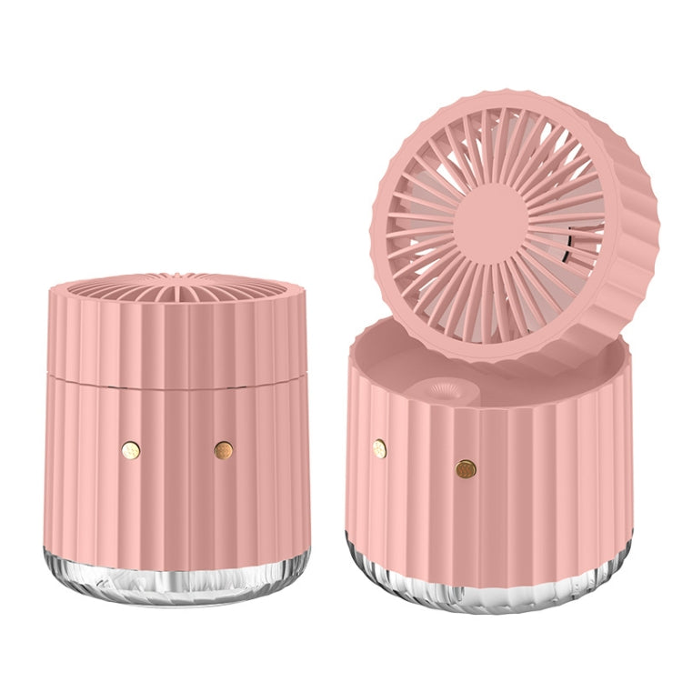 PW01 USB Water Cooling Mini Fan Desktop Turbo LED Spray Humidifying Air Cooler(Pink) - Consumer Electronics by buy2fix | Online Shopping UK | buy2fix