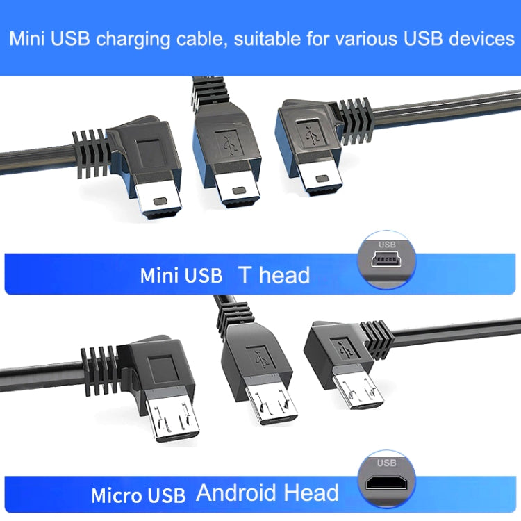 10PCS Driving Recorder Power Cord USB Car Charger Buck Line, Style: 3.5m+2A(Android Right Bend) - In Car by buy2fix | Online Shopping UK | buy2fix