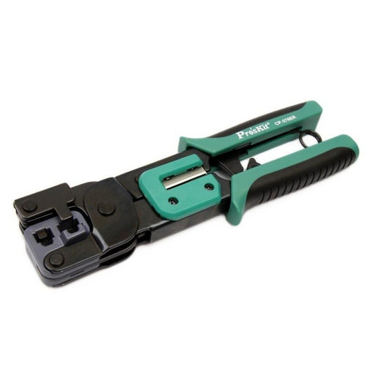 ProsKit Dual-purpose 6/8P Iron Handle Network Ratchet Crimping Plier(CP-376ER) - Lan Cable and Tools by ProsKit | Online Shopping UK | buy2fix