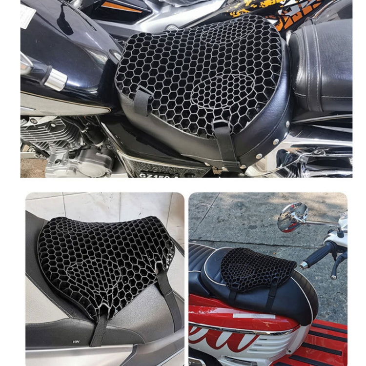 Shock-Absorbing Breathable Honeycomb Motorcycle Seat Cushion, Specification: PE Bag Package - In Car by buy2fix | Online Shopping UK | buy2fix