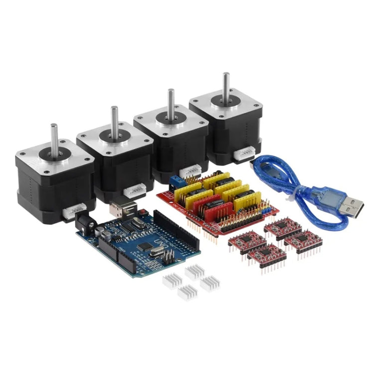 3D Printer Accessories CNC V3 + UNO R3 Improved Version + A4988 Driver + Step Motor Kit - Consumer Electronics by buy2fix | Online Shopping UK | buy2fix