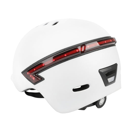 Cycling Helmet Ultralight Bicycle Helmet with Warning Light Remote Control(White) by buy2fix