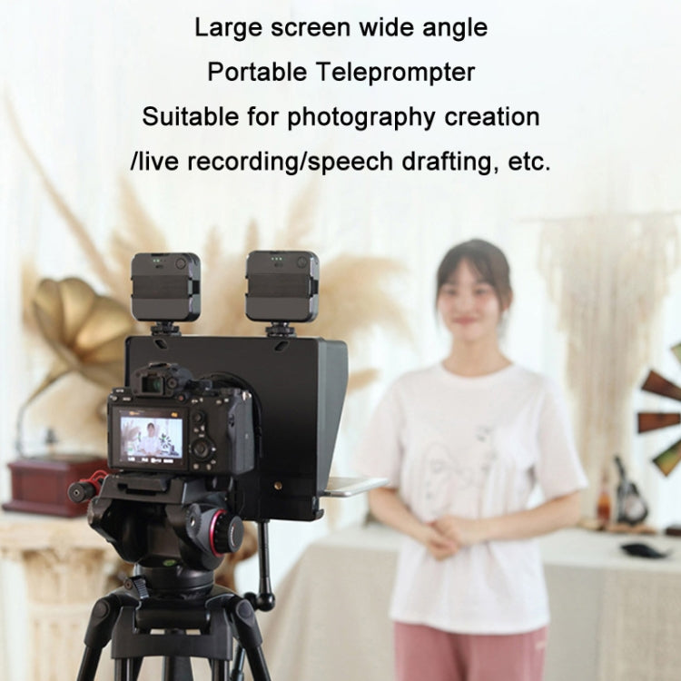 Portable Camera SLR Photography Large Screen Teleprompter(Black) - Camera Accessories by buy2fix | Online Shopping UK | buy2fix