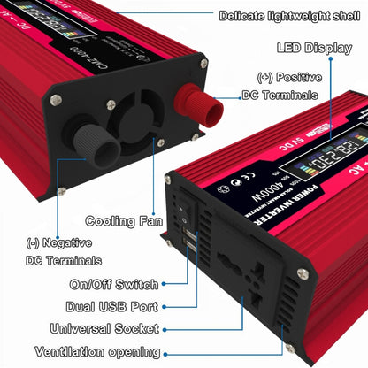 Solar Power System Inverters+30A Controller+18W 18V Solar Panel, Specification: Black 12V To 110V - Charger by buy2fix | Online Shopping UK | buy2fix