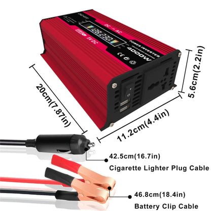 Solar Power System Inverters+30A Controller+18W 18V Solar Panel, Specification: Red 12V To 220V - Charger by buy2fix | Online Shopping UK | buy2fix