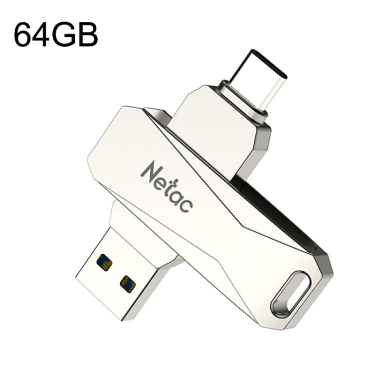 Netac U782C Type-C Dual Interface High-Speed Metal Computer USB Flash Drive, Capacity: 64GB - USB Flash Drives by Netac | Online Shopping UK | buy2fix