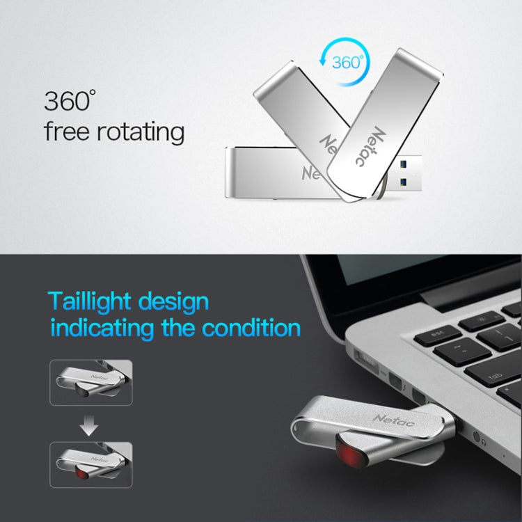 Netac U388 High Speed USB3.0 Metal Rotating Car Computer U Disk, Capacity: 64GB - USB Flash Drives by Netac | Online Shopping UK | buy2fix