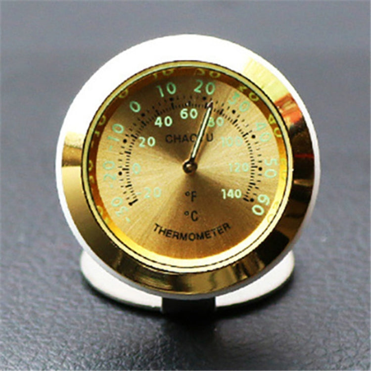 Night Light Car Thermometer Metal Ornaments(Gold Thermometer) - In Car by buy2fix | Online Shopping UK | buy2fix