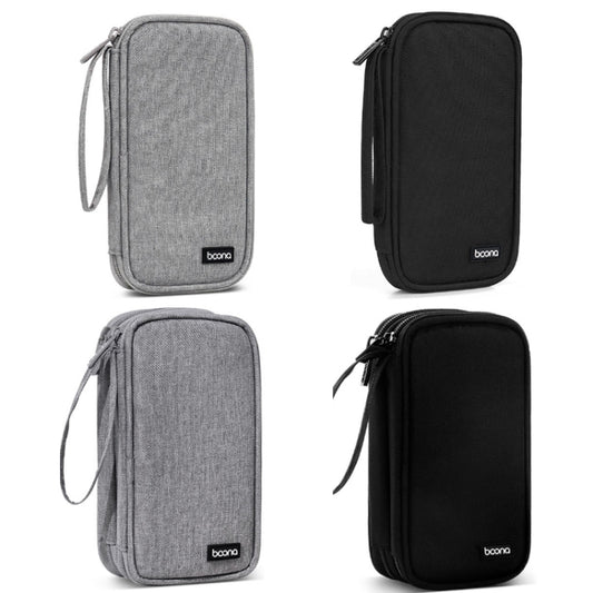 Baona BN-C004 Mini U Disk Headphone Data Cable Storage Bag, Color: Single Layer (Gray) by Baona