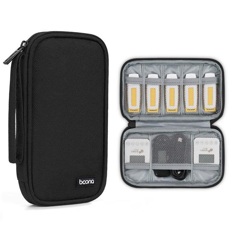 Baona BN-C004 Mini U Disk Headphone Data Cable Storage Bag, Color: Single Layer (Black) - Hard Drive Bags & Cases by Baona | Online Shopping UK | buy2fix