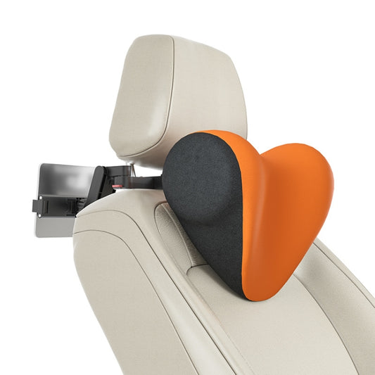 A09 Car Seat Headrest Memory Foam Comfortable Neck Pillow, Style: With Stand (Orange) by buy2fix