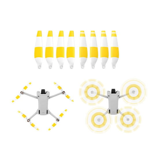 8 PCS 6030F Double Sided Colorful Low Noise Wing Propellers For DJI Mini 4 Pro/Mini 3 Pro, Color: White Yellow by buy2fix