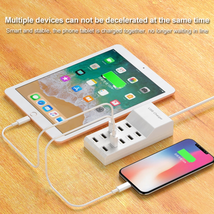 USB Multi-port Charger Mobile Phone Fast Charging Universal Fast Adapter 10 Interface EU Plug - Multifunction Charger by buy2fix | Online Shopping UK | buy2fix