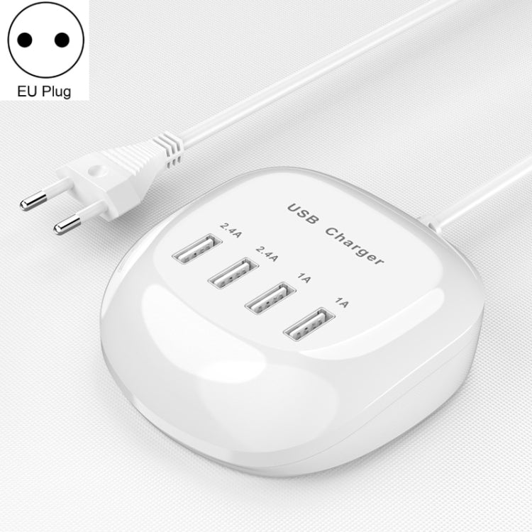 USB Multi-port Charger Mobile Phone Fast Charging Universal Fast Adapter 4 Interface EU Plug - Multifunction Charger by buy2fix | Online Shopping UK | buy2fix