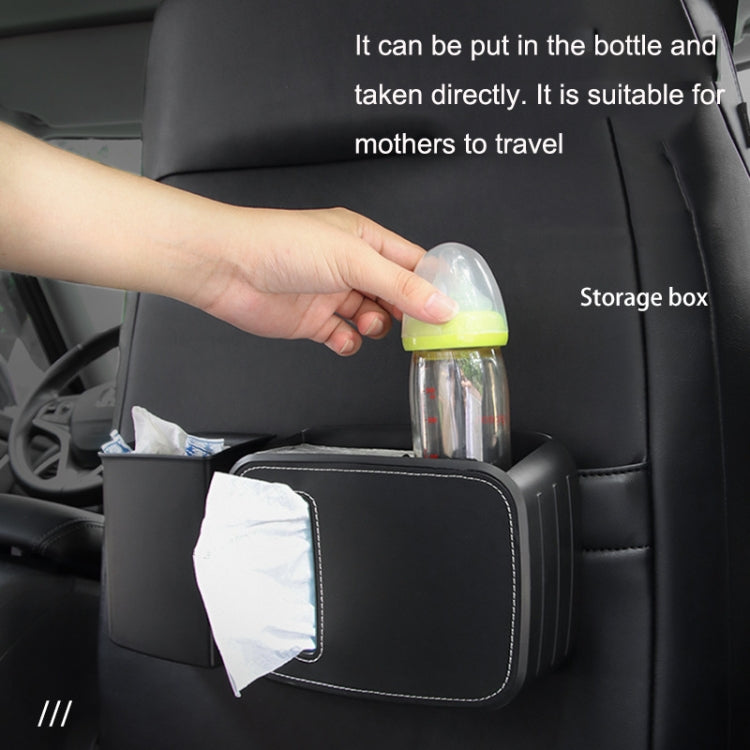 Car Drain Tissue Box Umbrella Storage Pocket Bag Storage Box Car Trash Can(Flip Fur Gray) - In Car by buy2fix | Online Shopping UK | buy2fix