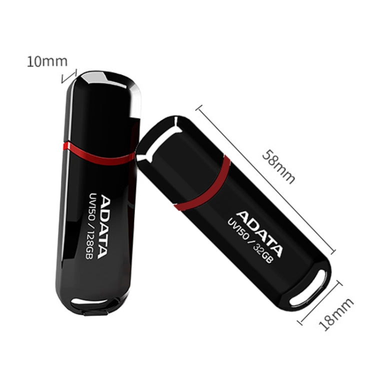 ADATA UV150 High Speed USB3.1 Business USB Flash Drive, Capacity: 128GB(Black) - USB Flash Drives by ADATA | Online Shopping UK | buy2fix