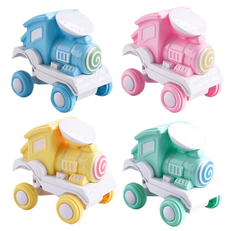 3PCS Children Press Stunt Tipping Bucket Rolling Train Toy(Blue) - Model Toys by buy2fix | Online Shopping UK | buy2fix