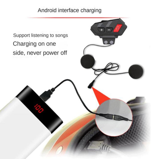 S21 Riding Helmet Bluetooth Intercom Headset, Specification: With USB Cable(Black) by buy2fix